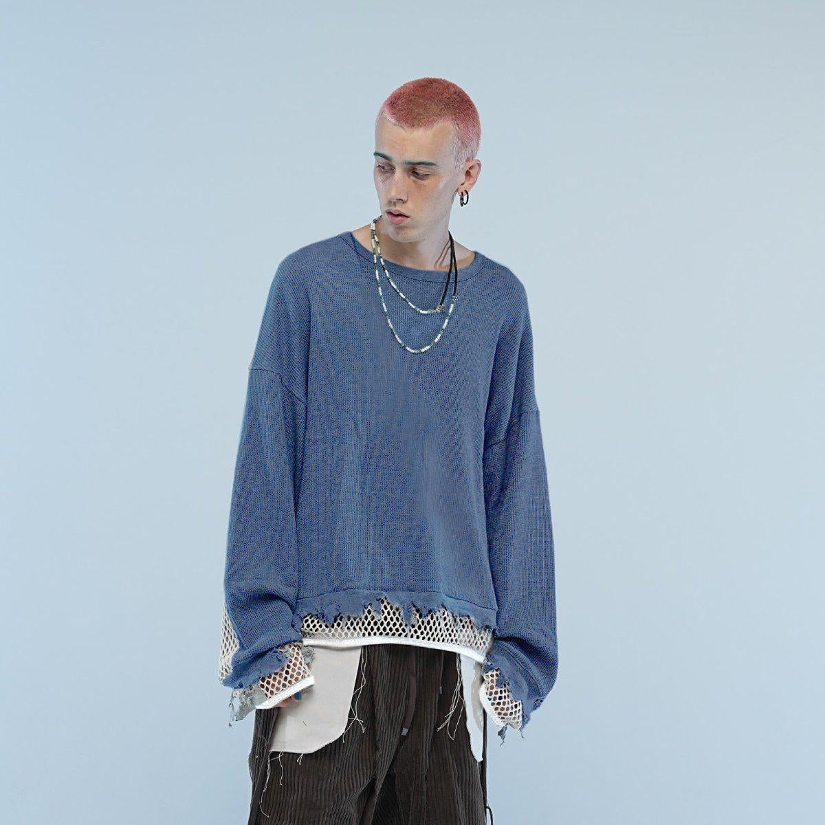 MUZE TURQUOISE LABEL - CIRCUIT RELAXED FIT WAFFLE MESH LONG SLEEVE