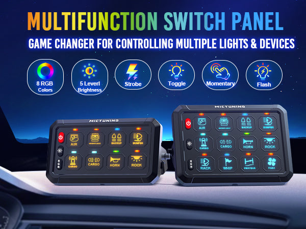 MICTUNING P1B RGB Switch Panel - Allows Everything To Be Controlled Ea
