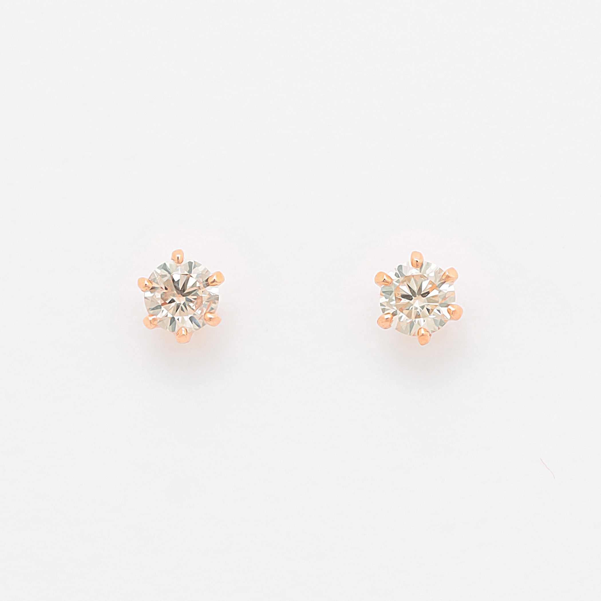 WEB限定】K18 ピンクゴールド ダイヤモンド ピアス（0.12ct
