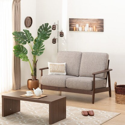 ニトリ 2人掛け布張りソファ（マイスBE/MBR） - MIRUMU