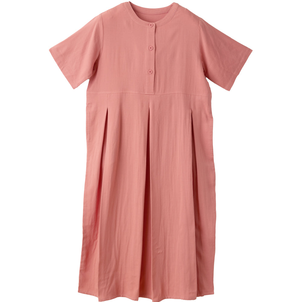 通気性／吸放湿／さらっとなめらか】竹レーヨンの2重ガーゼワンピース