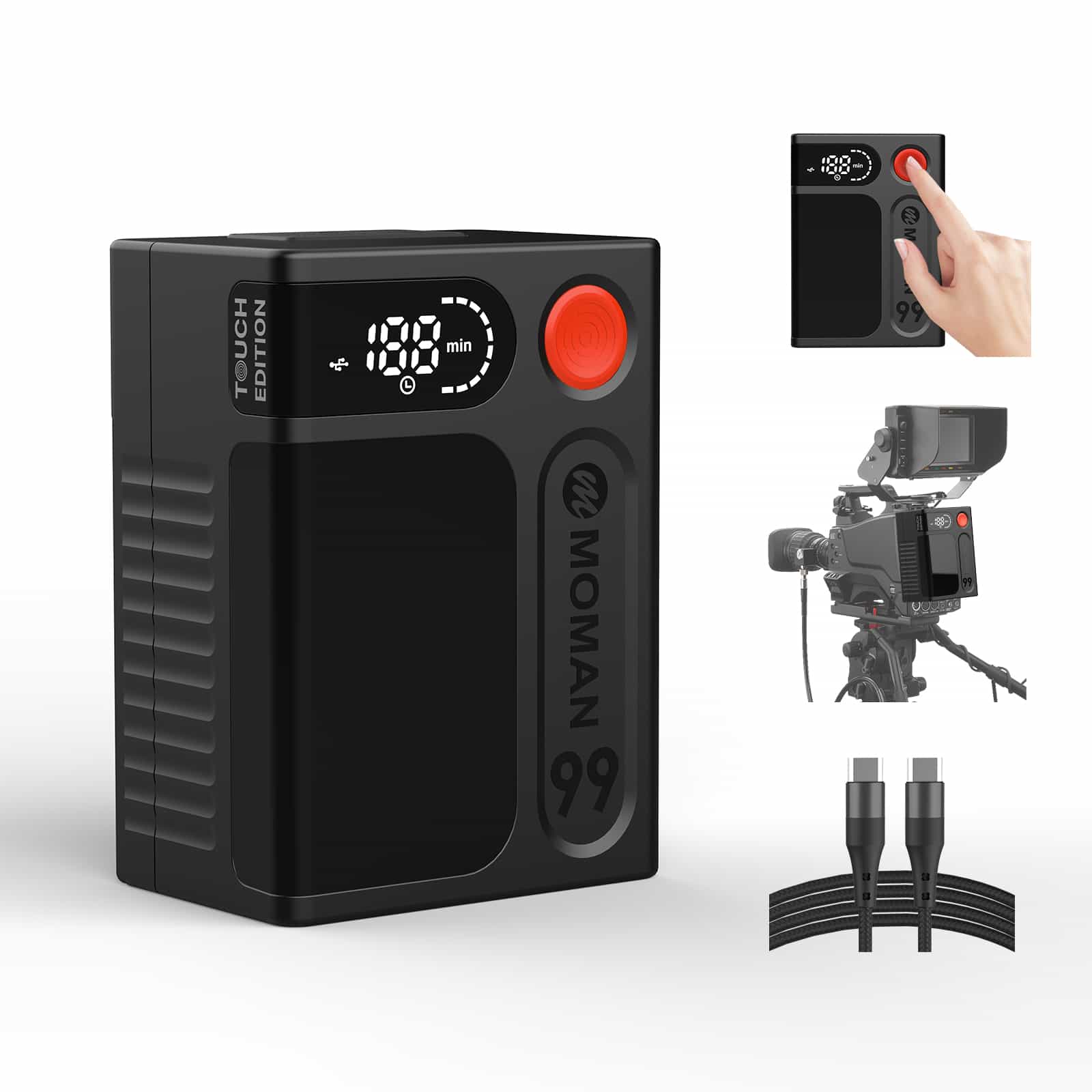 99Wh Vマウントカメラバッテリー Moman Power 99 Touch | Moman