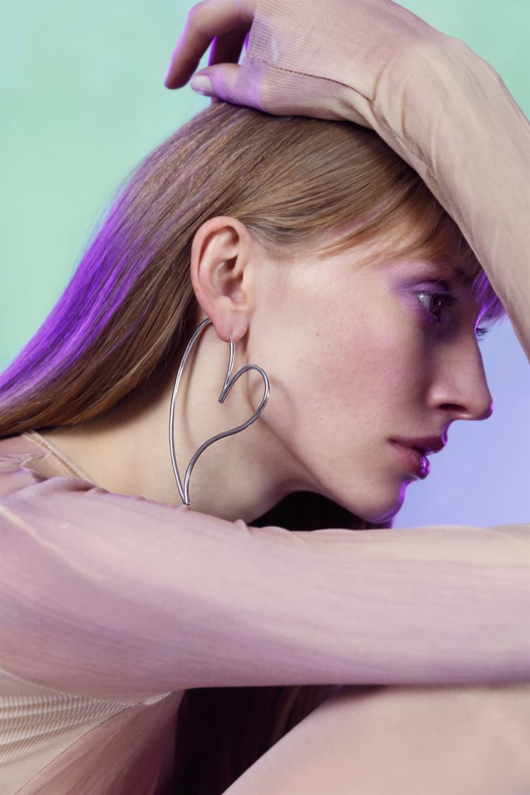 シルバー製ビッグハートフープピアス - MAM ORIGINALS – MAM®