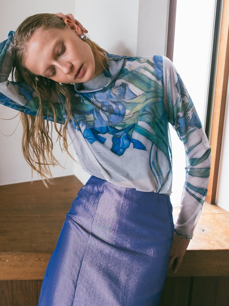 High Neck Sheer Top / 03Irises｜ハイネックシアートップス – MARTE