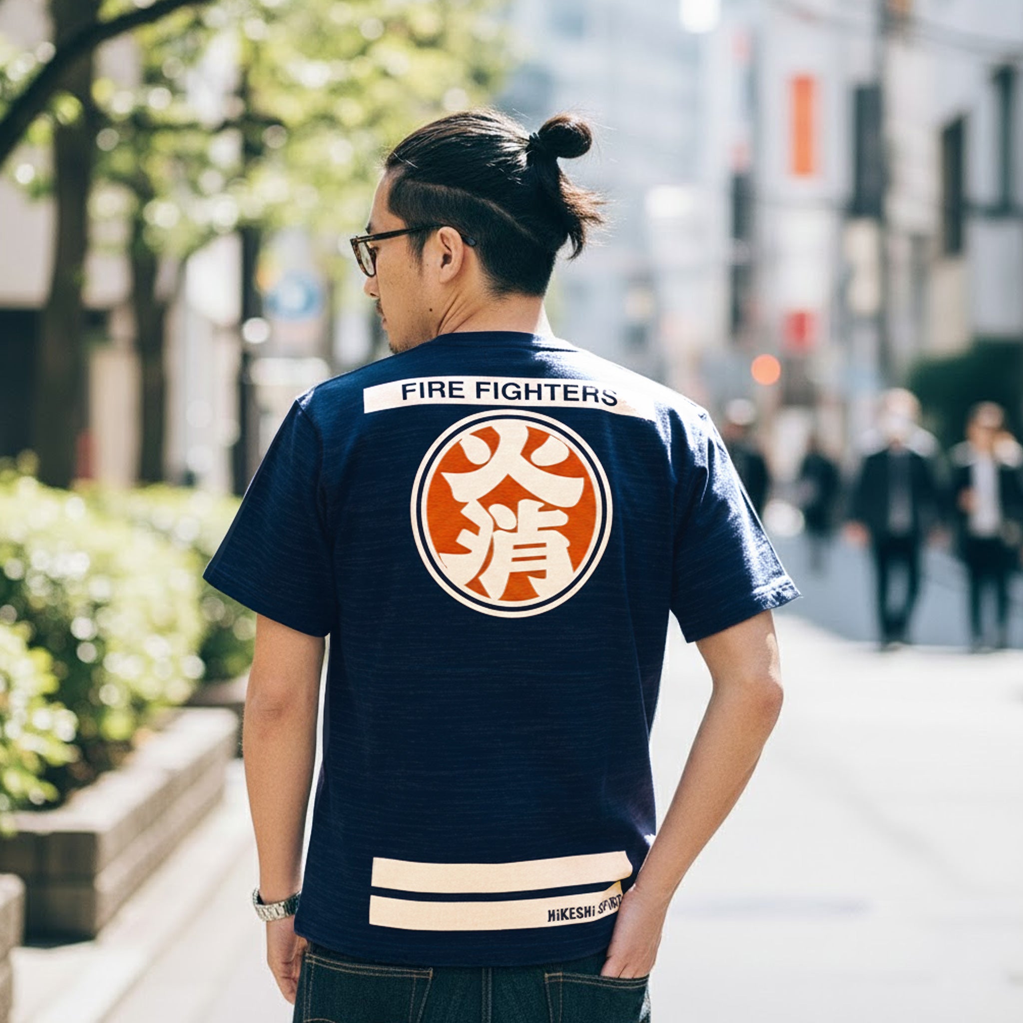 HiKESHi SPiRiT NEW 抜染OD火消Tシャツ ネイビー – NOREN JAPAN 公式通販