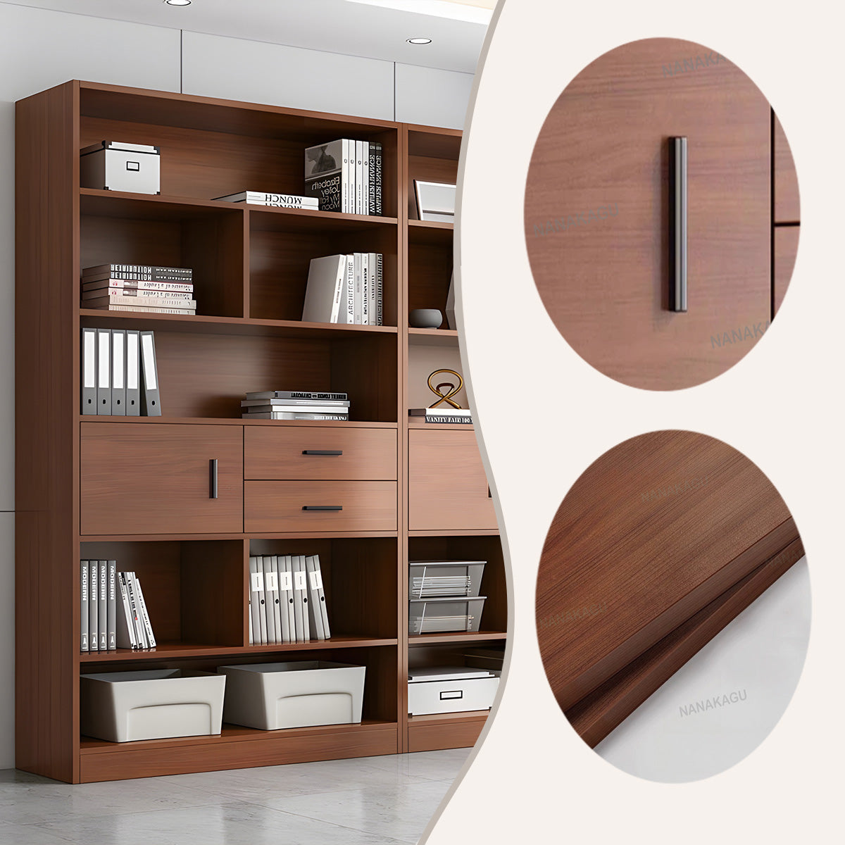 ウォールナット総無垢材本棚 高さ220cm 高い本棚 ウォールナット総無垢