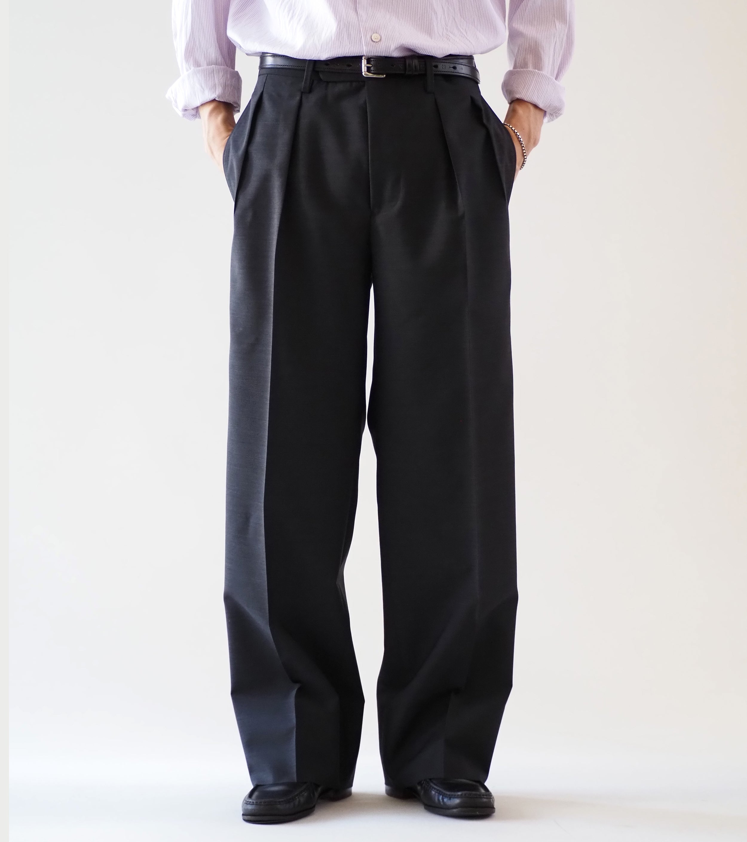 MAATEE＆SONS FOREVER SLACKS TYPE2, Charcoal – Navyblue