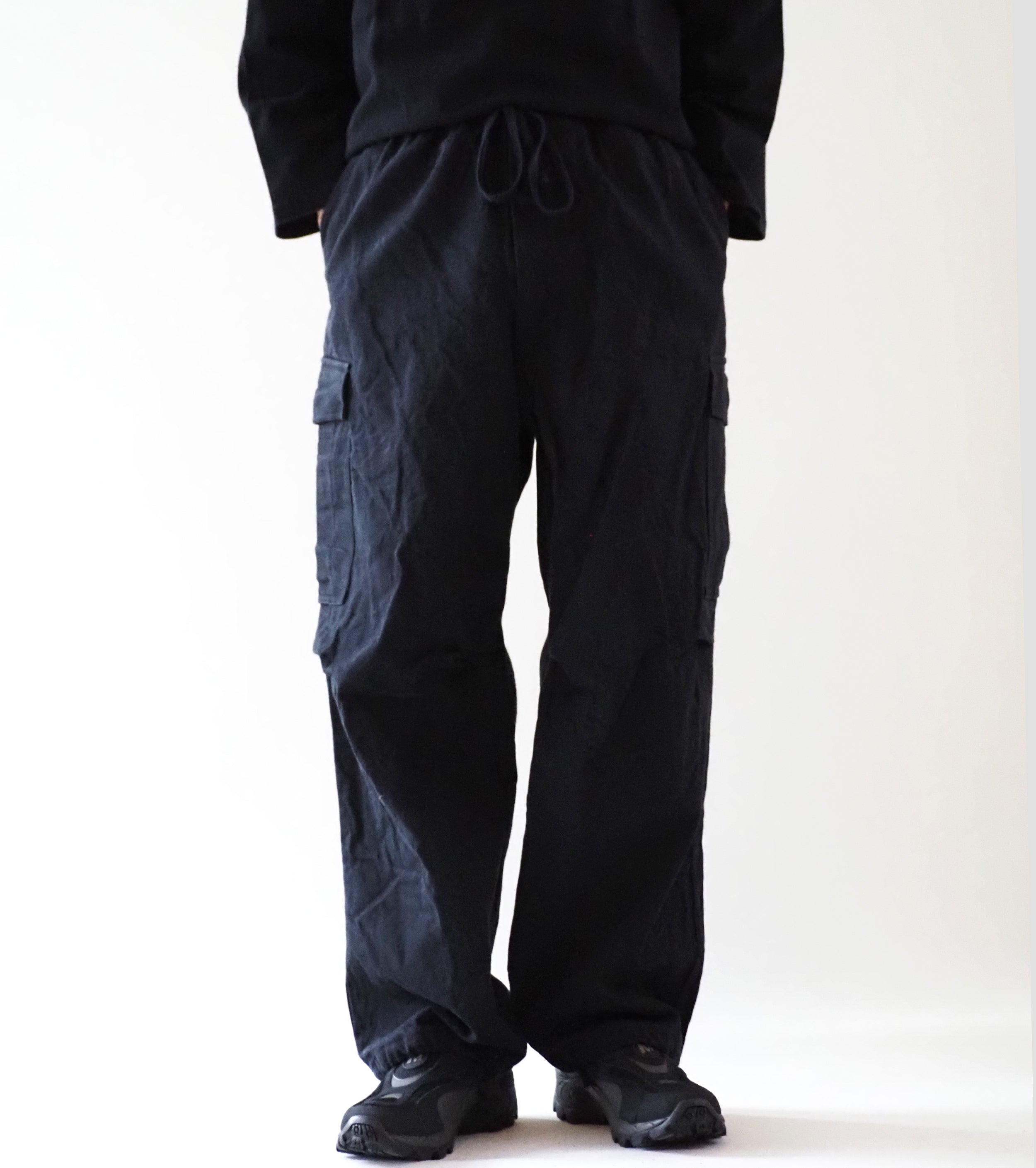 COMOLI Black Drill 6P Pants , Black – Navyblue