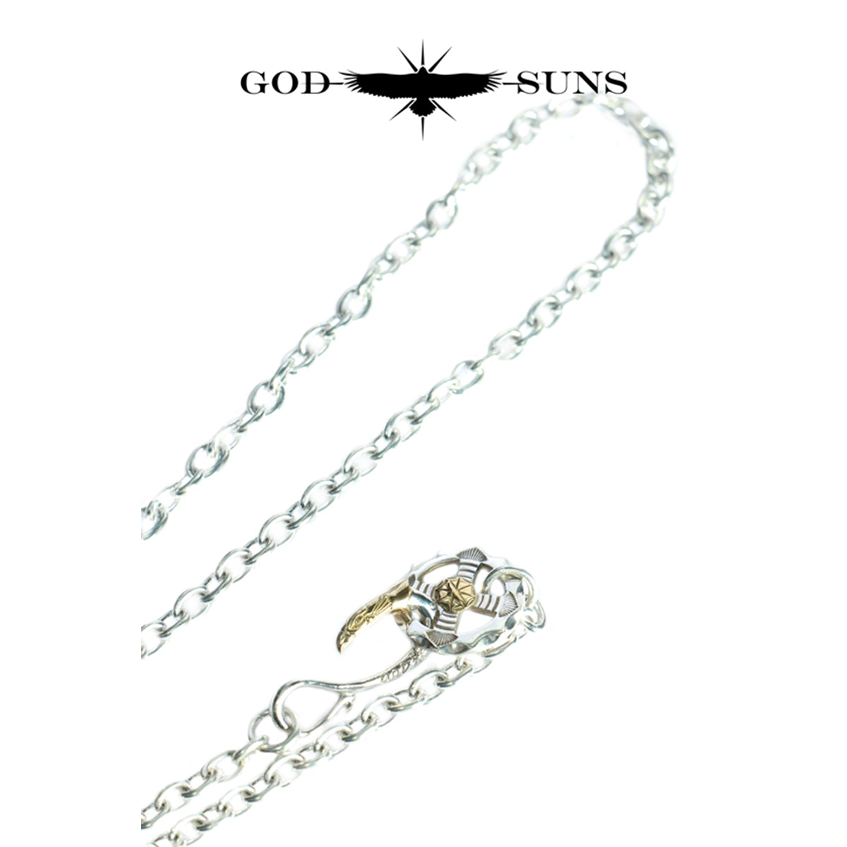 頭金イーグルフック＆K18メタル付きホイールチェーン(LL) プレーン(太