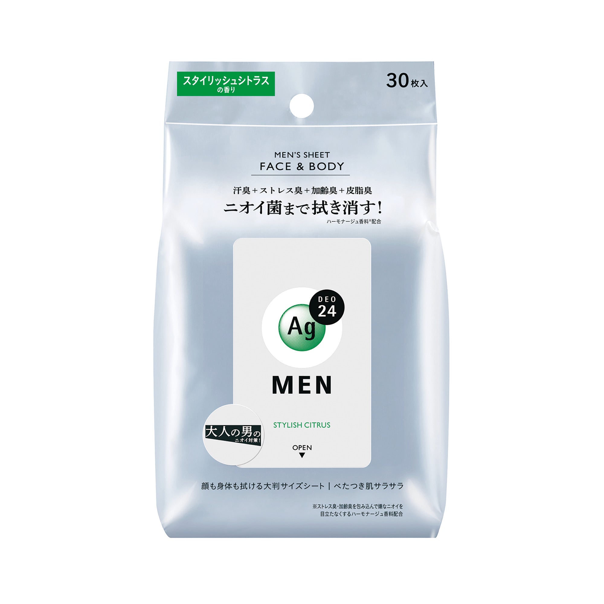 エージー24メン メンズシートフェイス＆ボディ シトラス 30