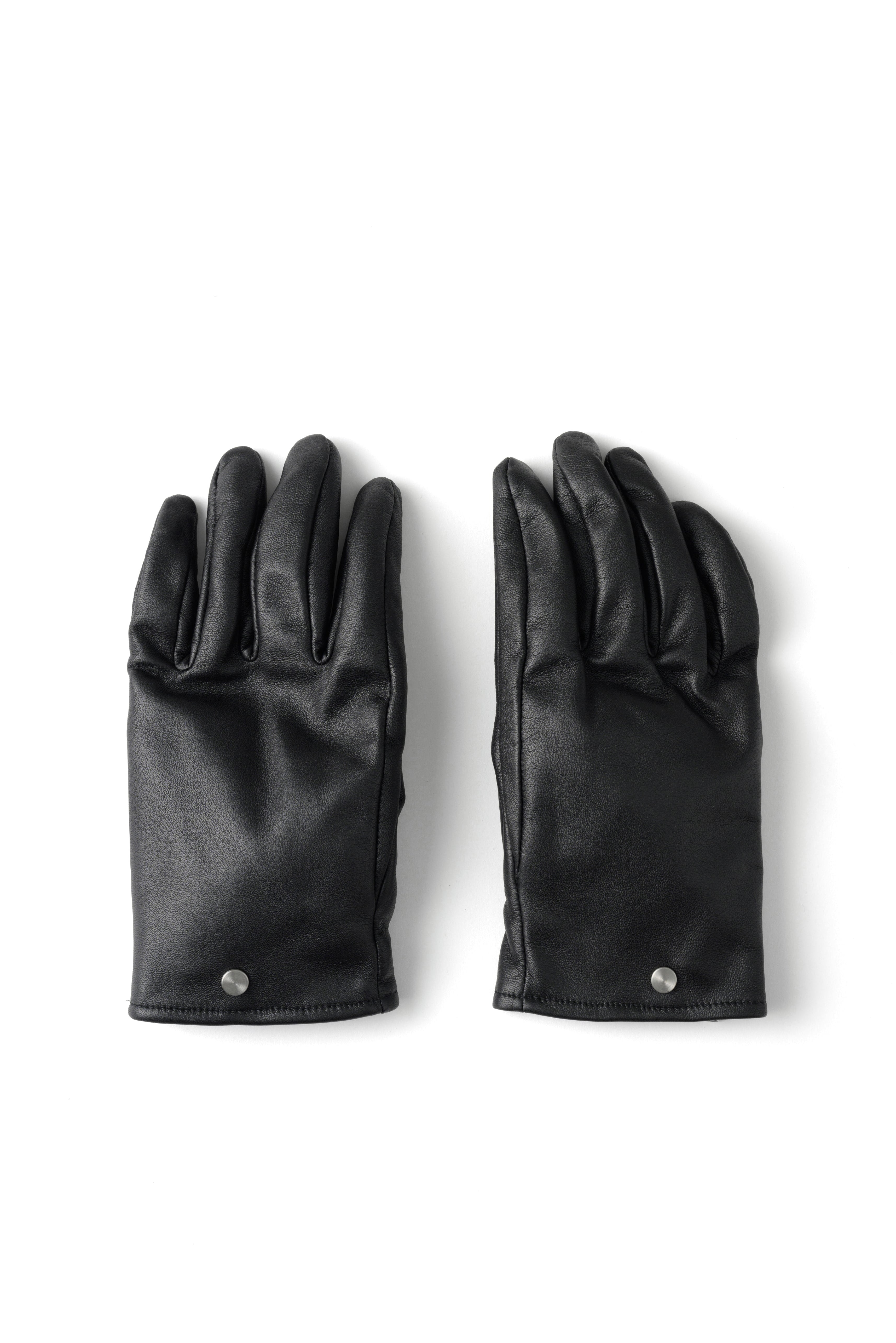 OAO公式ストア】SMOOTH LAMB LEATHER GLOVES Black (スムース