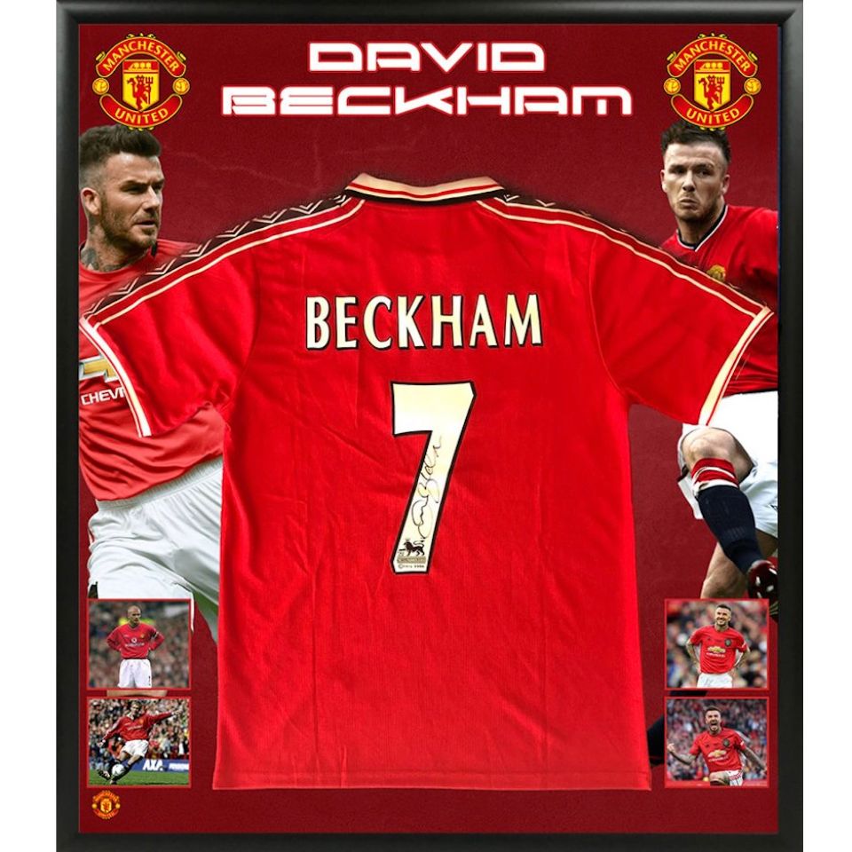 直筆サイン入り】ベッカムのマンU ユニフォームを販売 – AuthentiCo.