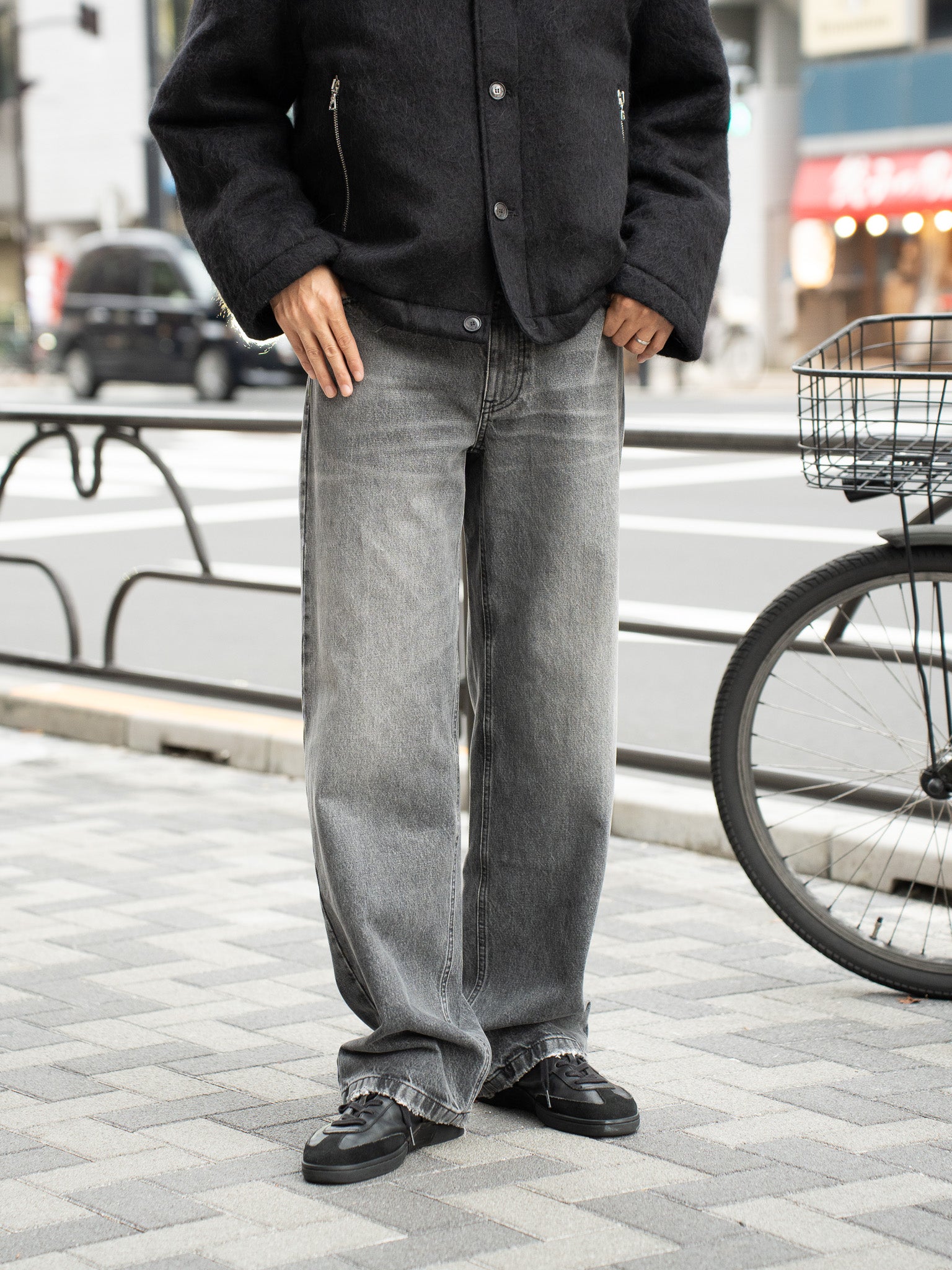 ROLD SKOV / Wide denim pants -Soft Grey-aIbn公式通販