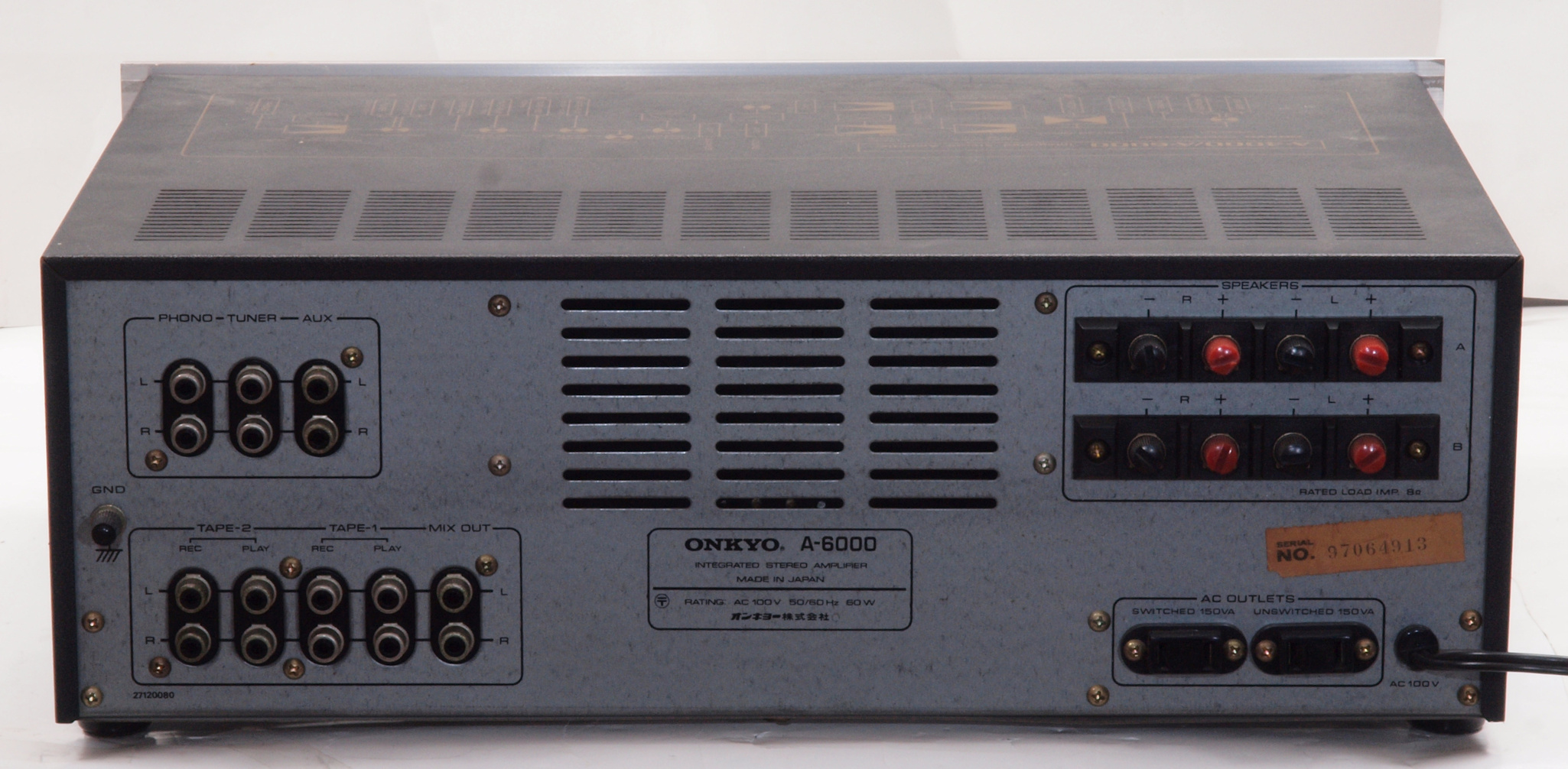 ONKYO A-6000 インテグレーテッドステレオアンプ 希少 ONKYO A-6000