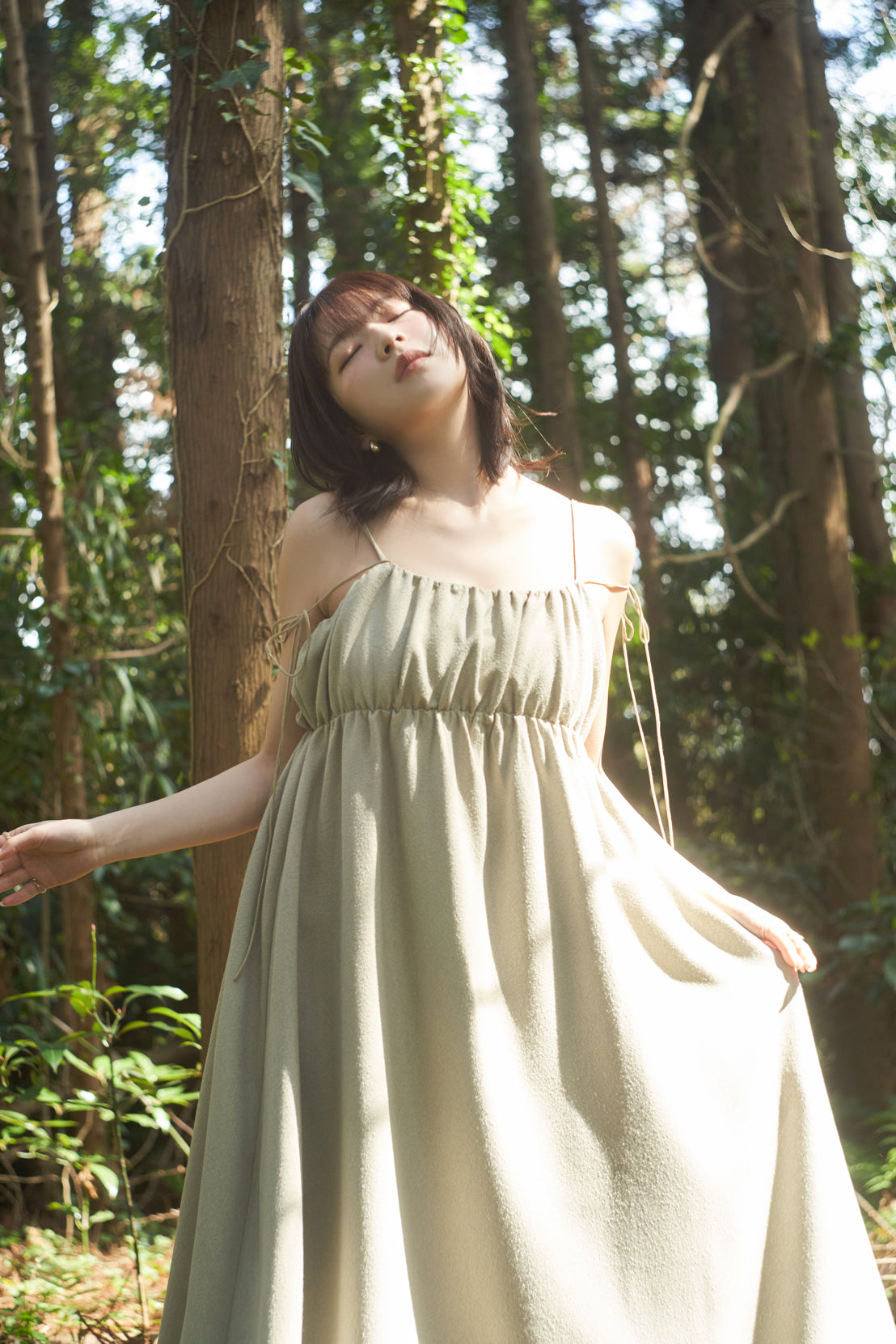 gather volume cami one-piece – andequal