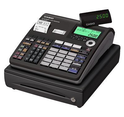 CASIO TE-2500 カシオ レジスター ペーパー 取説付 動作OK CASIO TE
