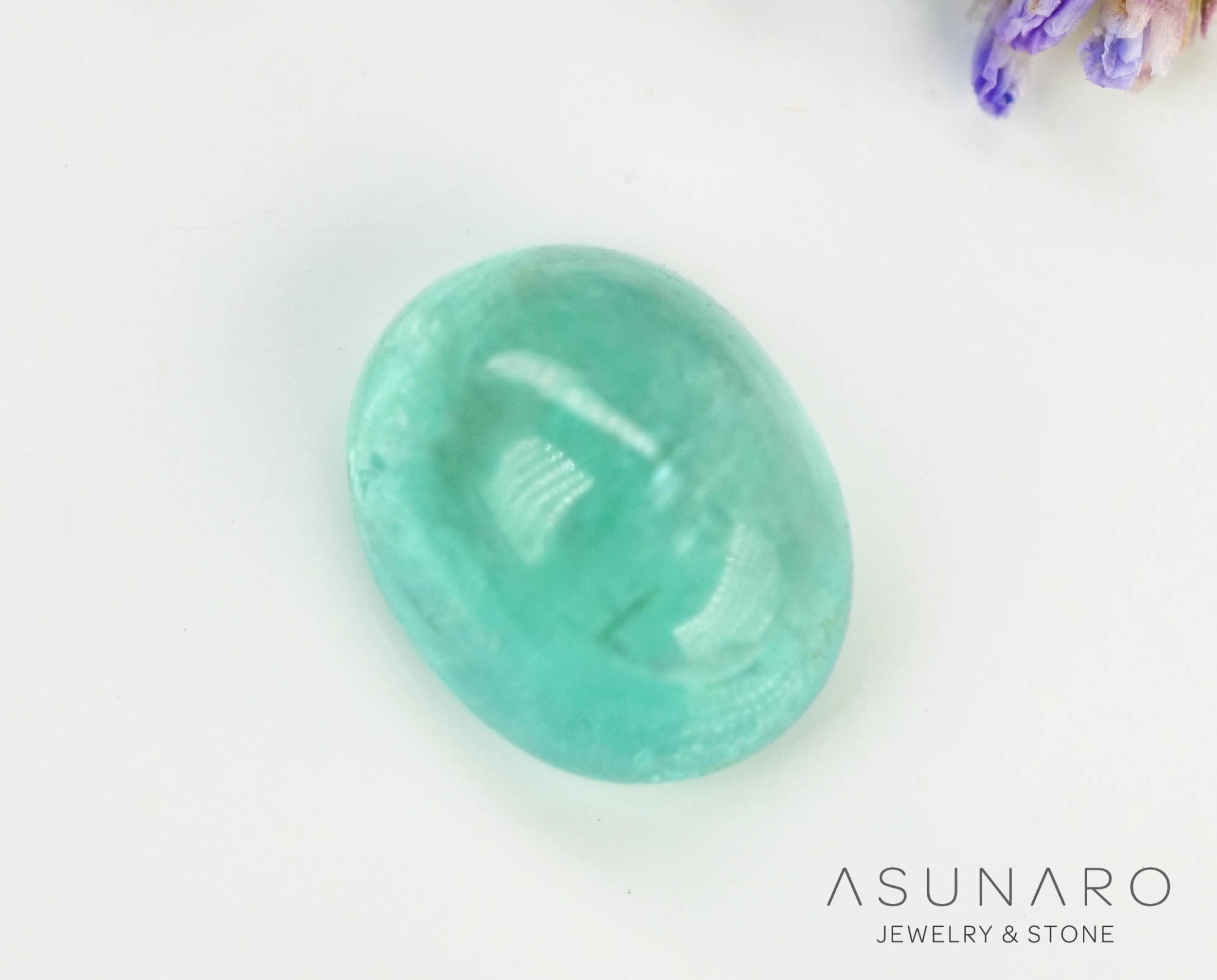 パライバトルマリン カボション ブラジル産 0.43ct 【240523-2223