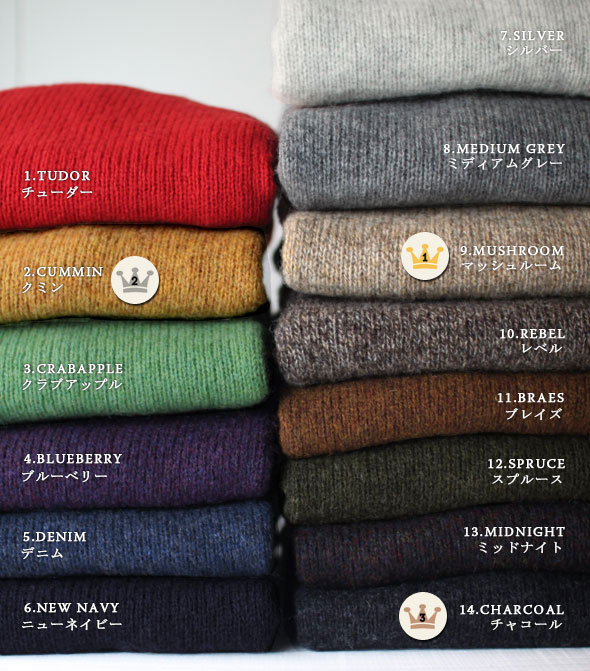 INVERALLAN（インバーアラン）シェットランドセーター 全14色