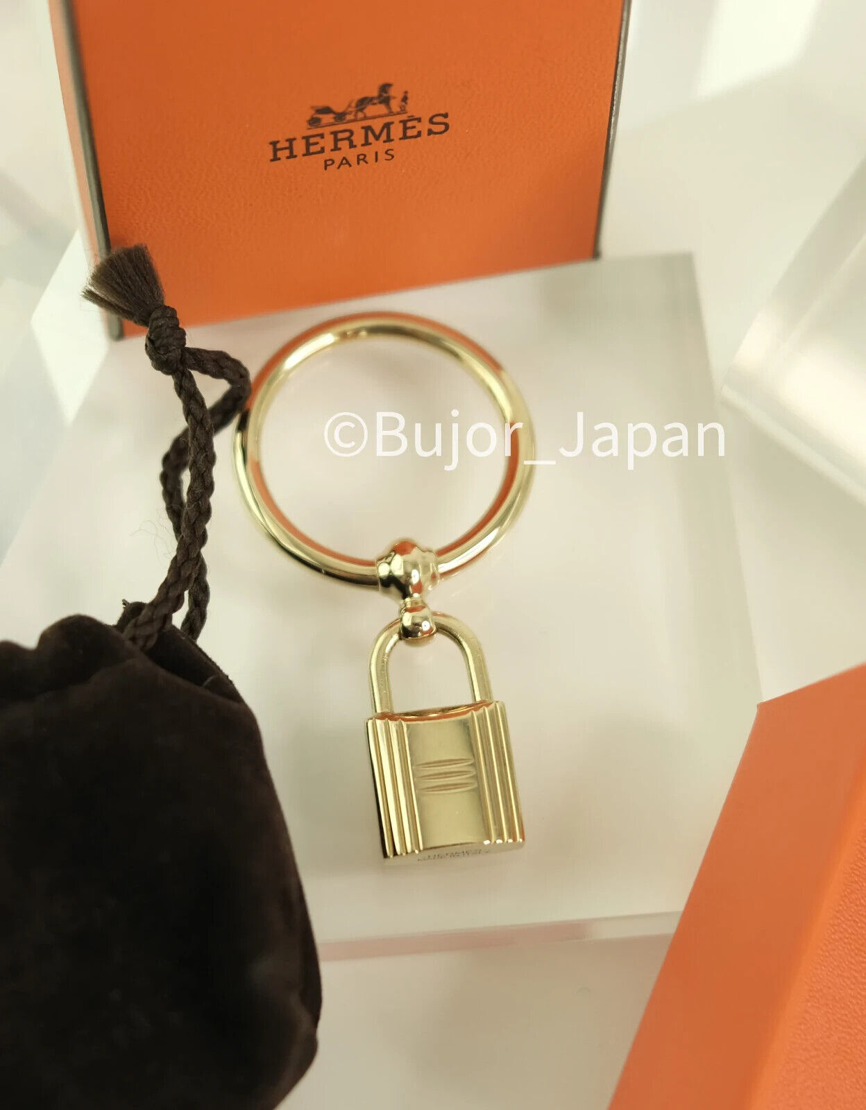 Hermes Kelly Canedas Charms Scarf Ring Vintage Gold Tone – Bujor Japan