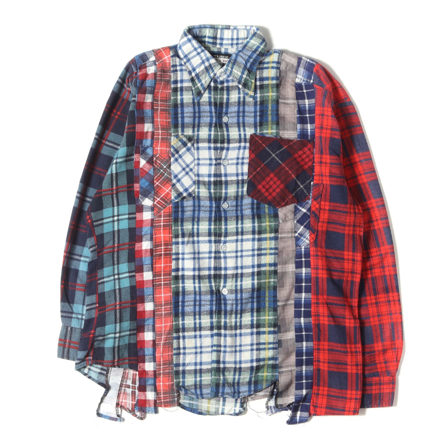 ヴィンテージ リメイク フランネル チェック シャツ / 長袖 解体 再