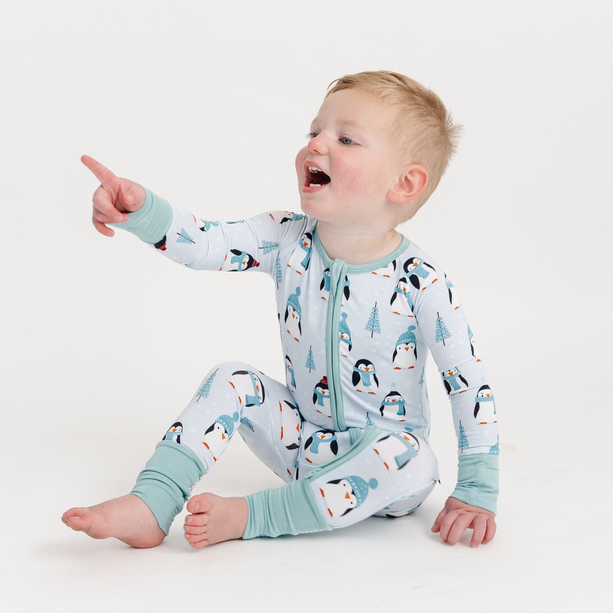 Winter Waddle Convertible Romper | Bamboo Baby Pajamas | Bam & Stitch