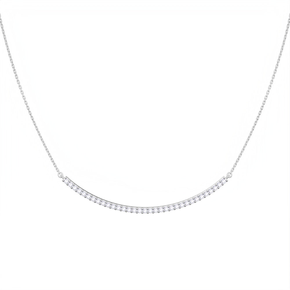 プラチナ ネックレス 日本製 スマイル ライン ダイヤモンド 0.165ct