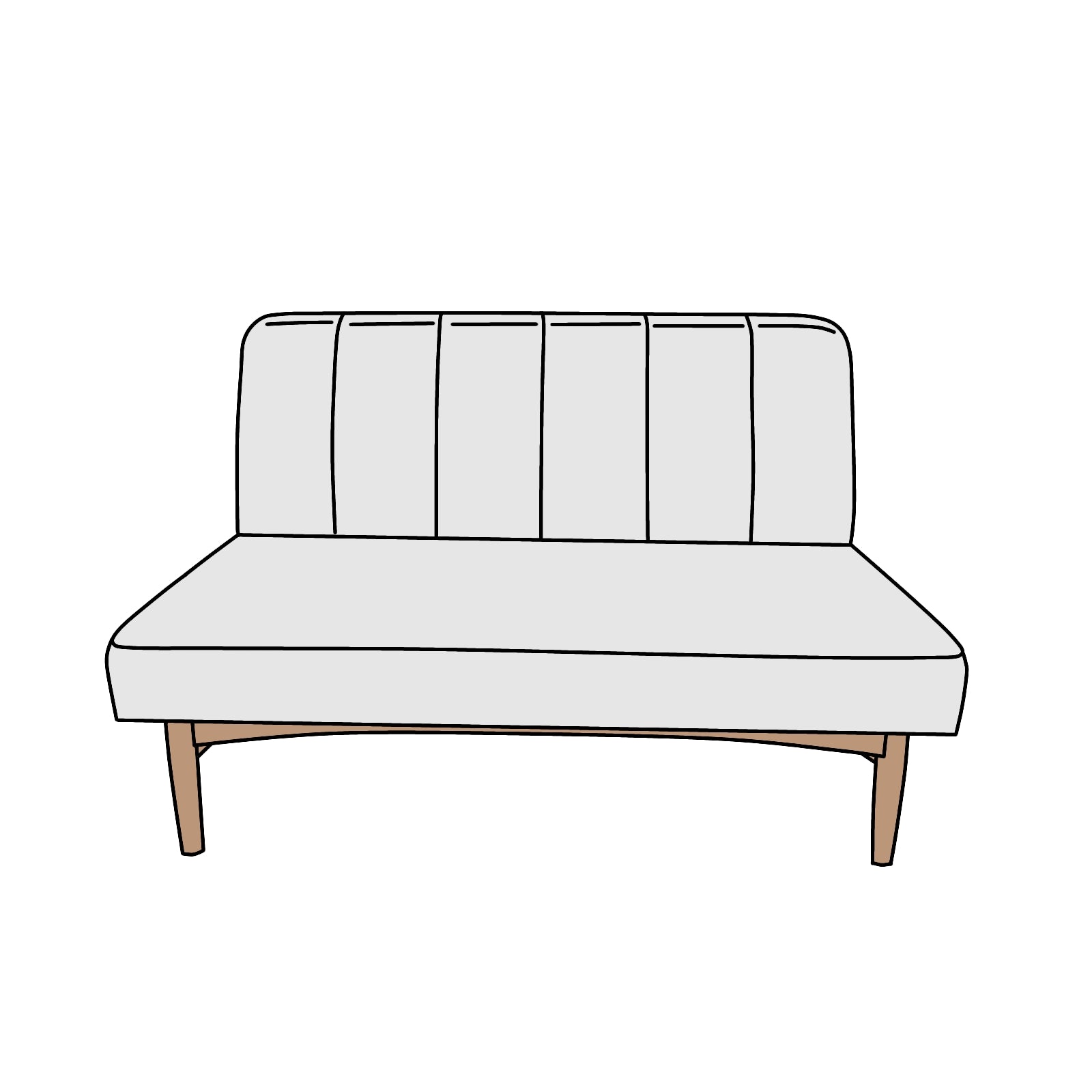 UNICO（ウニコ）WYTHE（ワイス）ベンチバックレスト 横幅約120cm