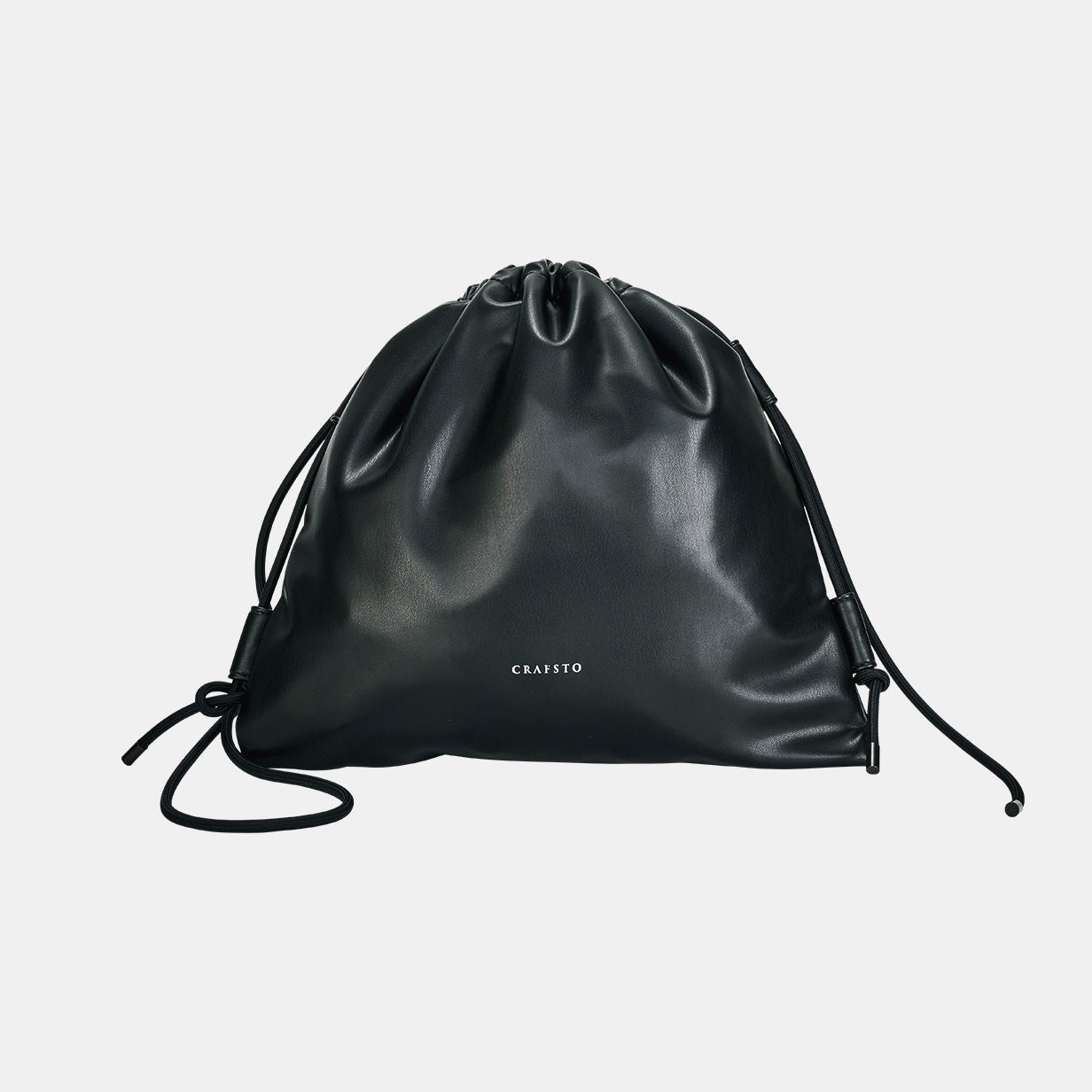 エコレザー 巾着バッグ【アップサイクル】| ショルダーバッグ