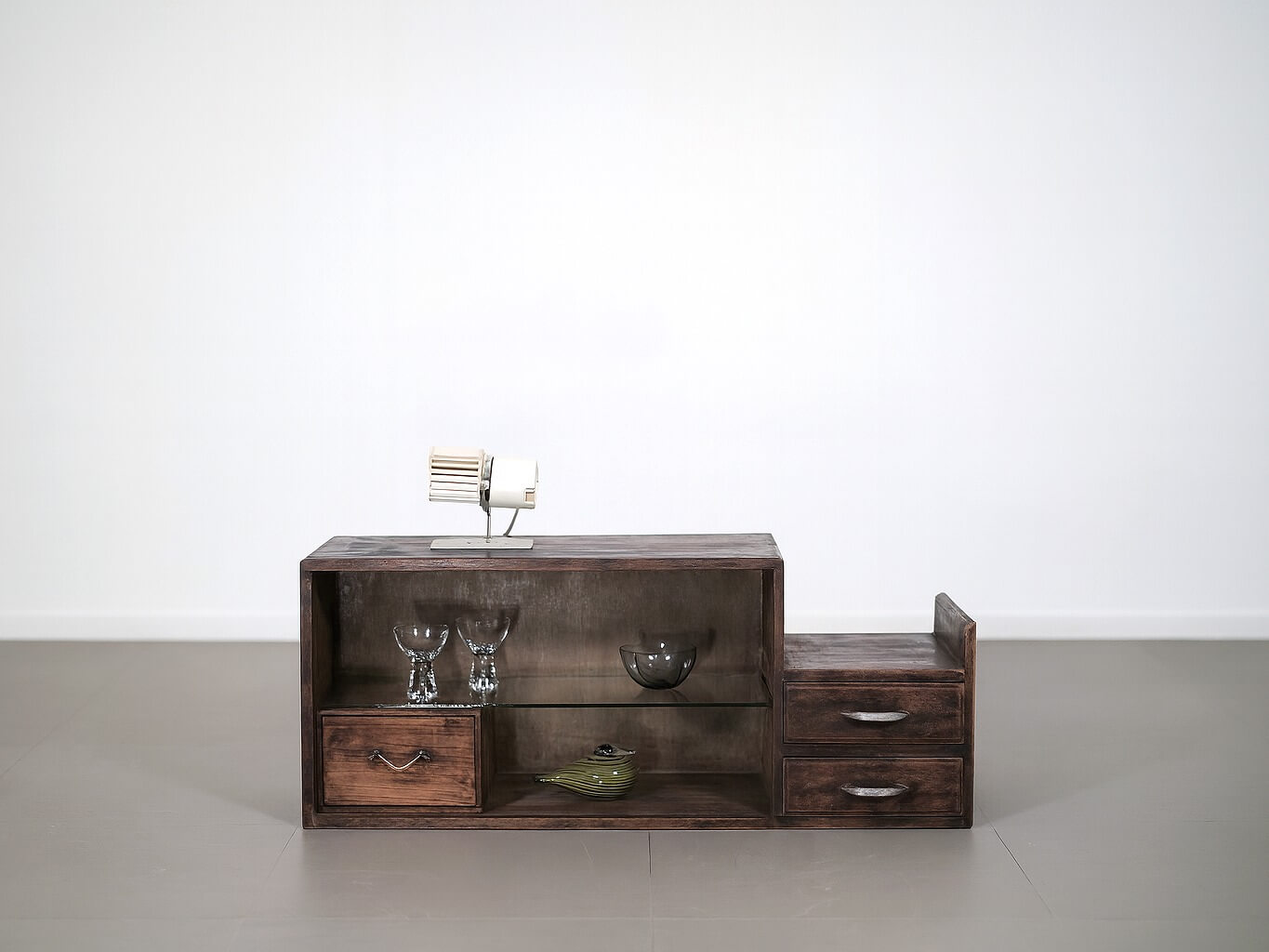 シェルフ ガラス棚 キャビネット 古家具 和家具 日本 – CAGUYA