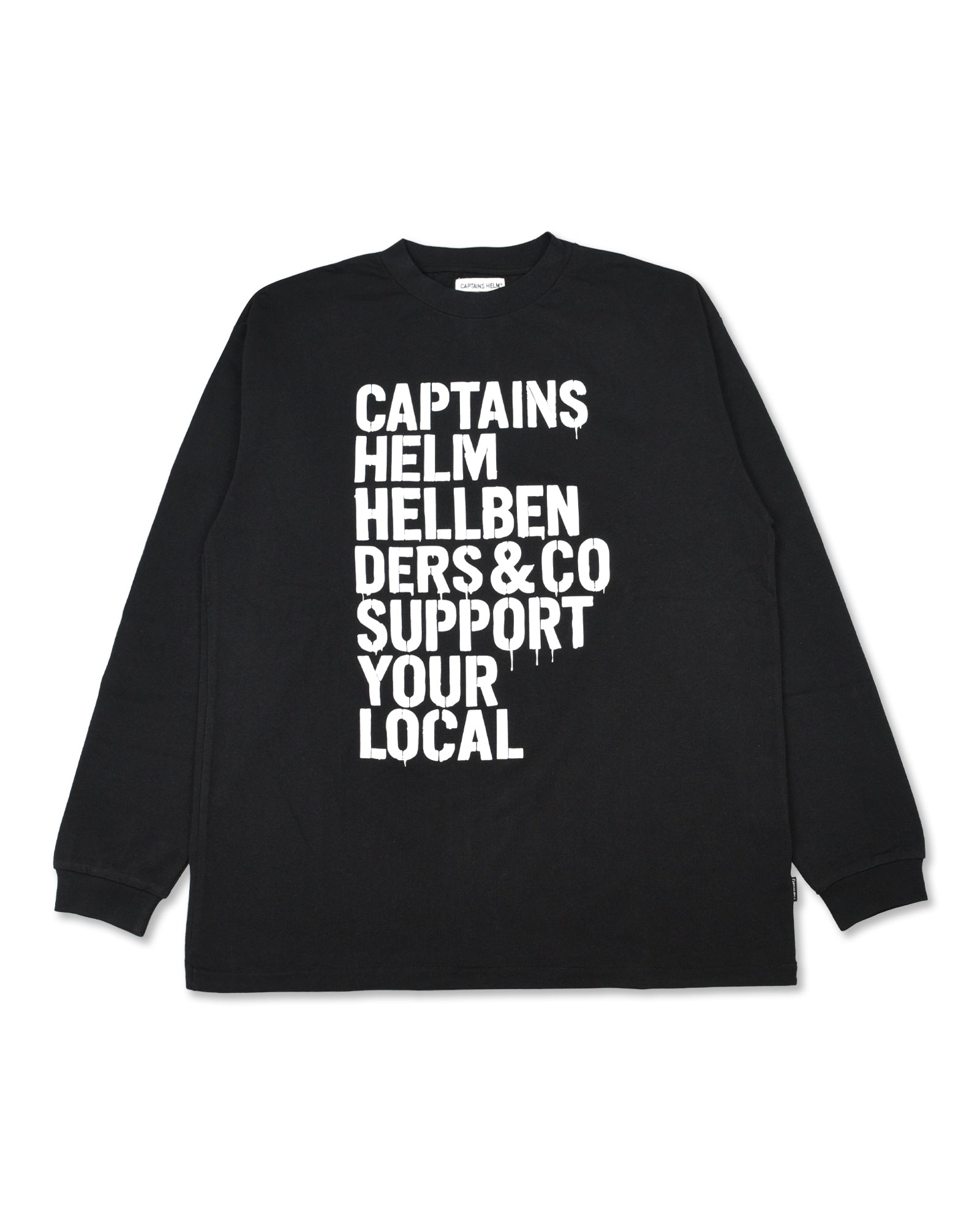 HELLBENDERS&CO × CAPTAINS HELM #LOCAL DRIP LOGO LS TEE