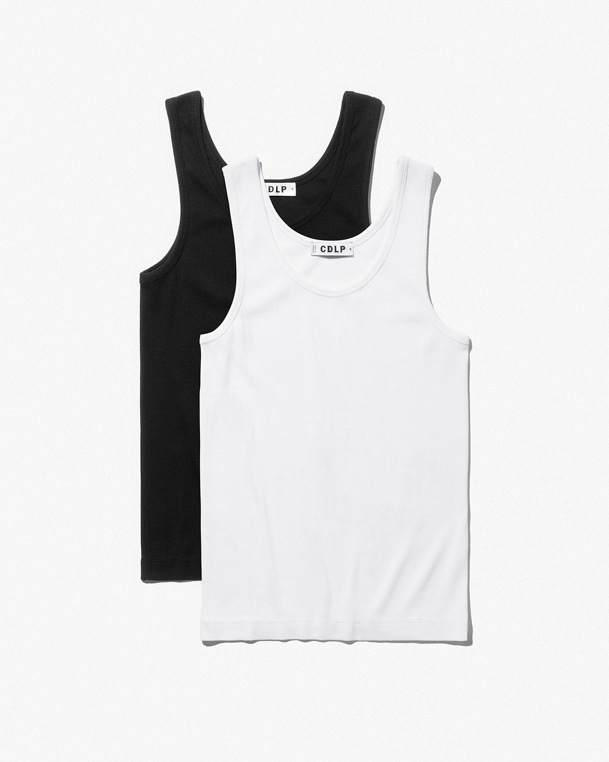 2 x Women's Rib Tank Top in White, Off-Black | Shop — CDLP