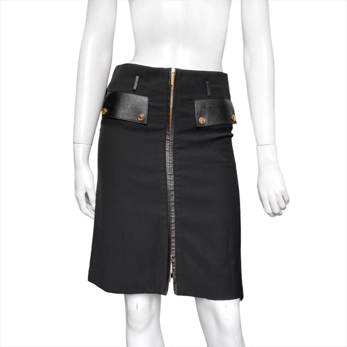Gucci Fall 2000 Tom Ford black leather wool skirt – Dusty Archive
