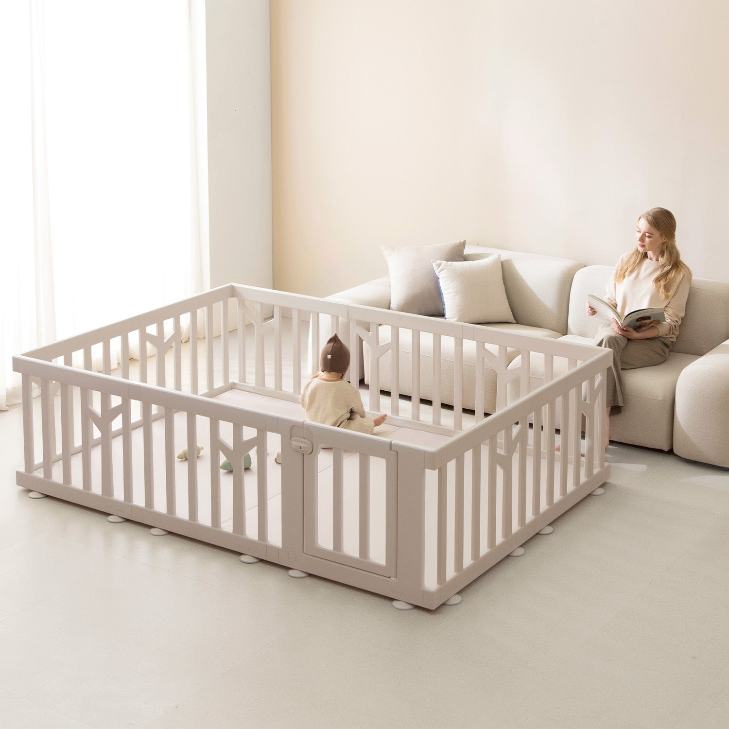 ベビーサークル バーチ ドア付き10枚セット | iFam（アイファム