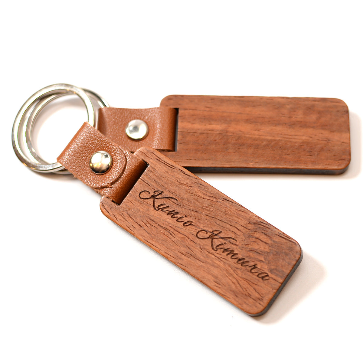 ヴィンテージ木製キーホルダー 名入れ 木製名札 プレート【KIMAGURE