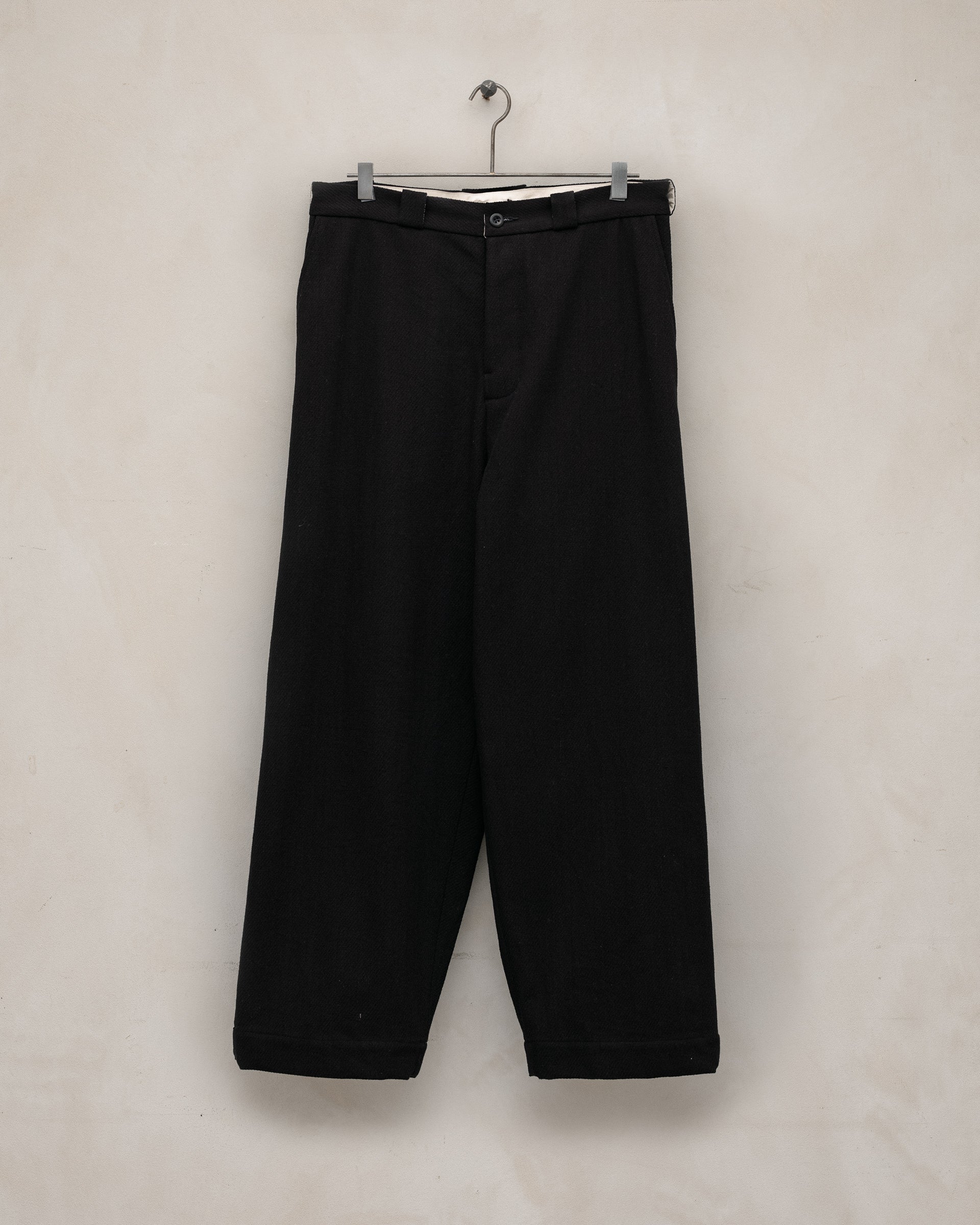 Flat Front Pant - Cotton Kersey, Black – evan kinori