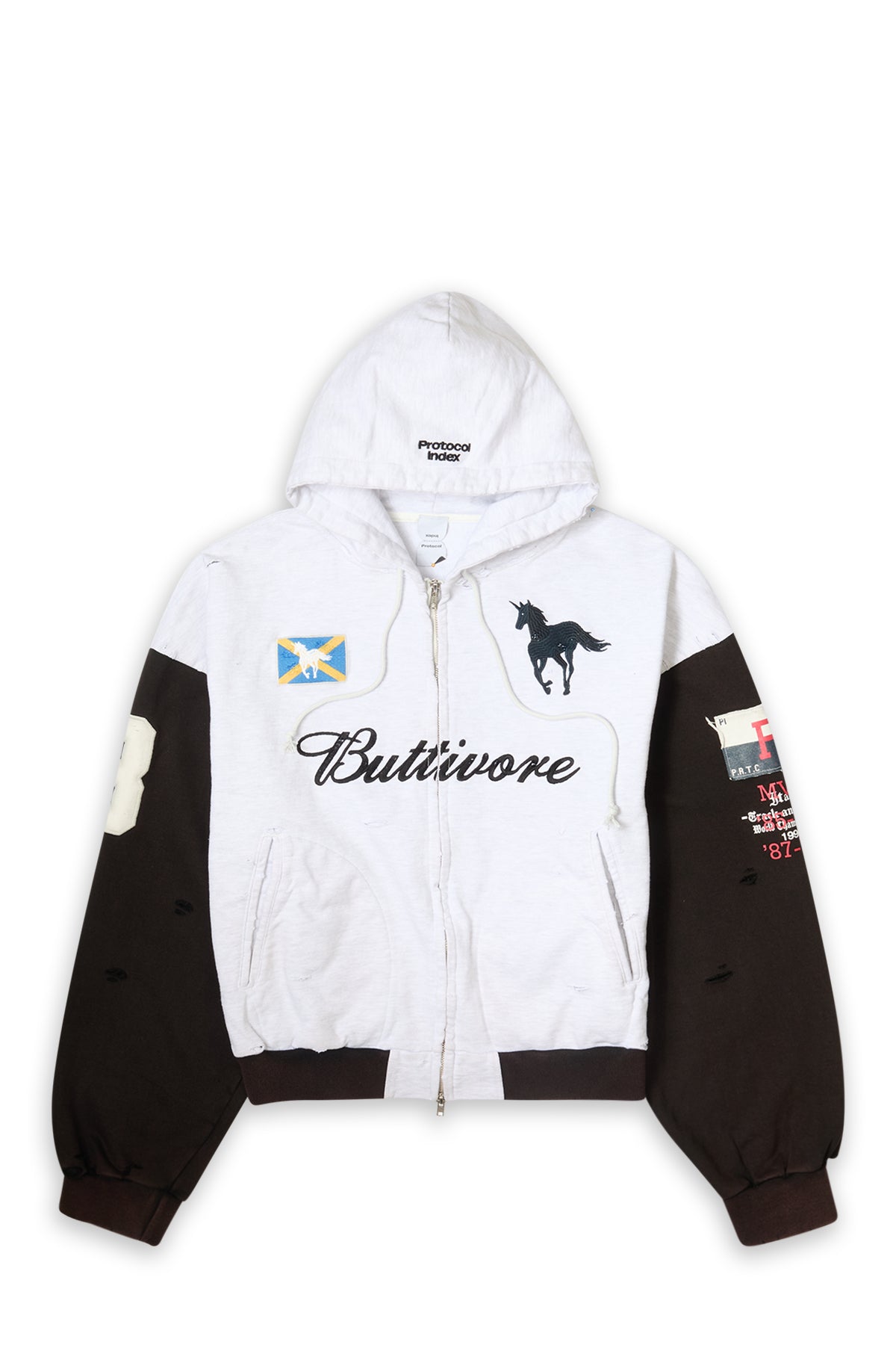 Protocol Index Buttivore Zip Hoodie White – ESSXNYC