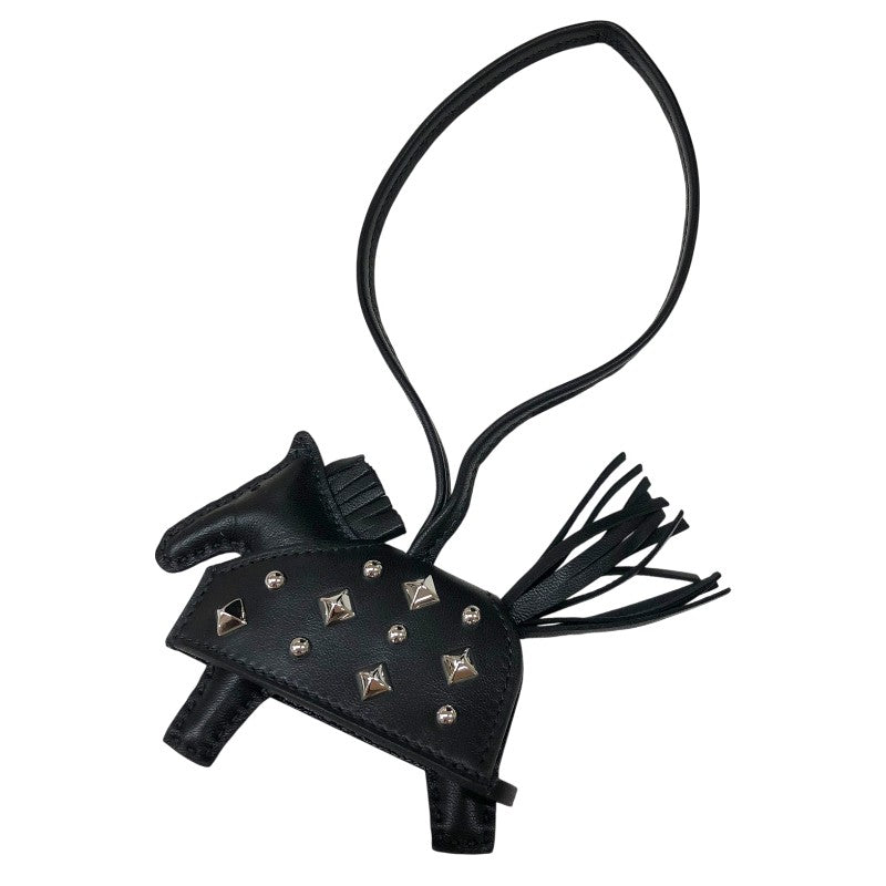 エルメス HERMES ロデオ ロベオロック PM チャーム K刻 ブラック