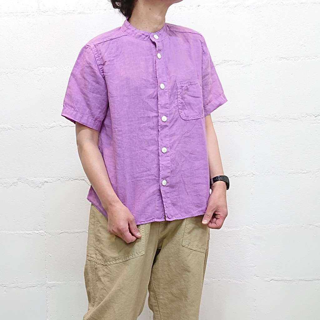 Tigre brocante 60ﾘﾈﾝバンドカラーオープンシャツ ￥16.000+TAX｜藤井