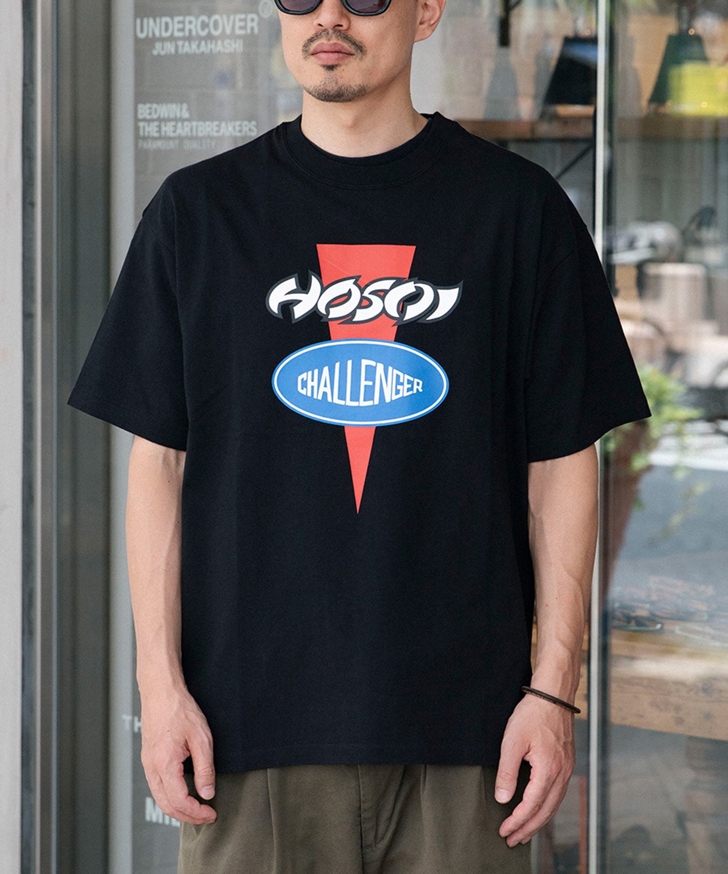 HOSOI x CHALLENGER FRONT LOGO S/S TEE - CHALLENGER (チャレンジャー