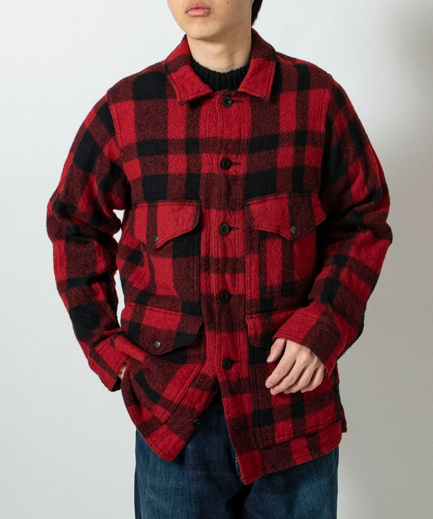 ウールチェック 製品縮絨 Filson Wネーム - JUNYA WATANABE MAN