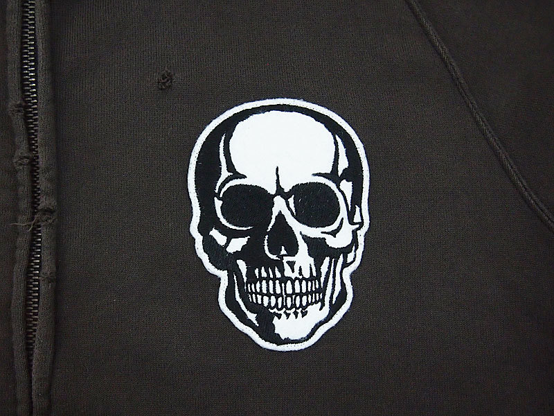 NUMBER(N)INE ドクロ スウェット パーカー スカル ワッペン ジップ