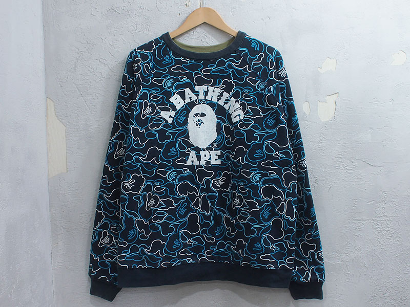 A BATHING APE リバーシブル スウェット BAPE 1st CAMO 猿迷彩