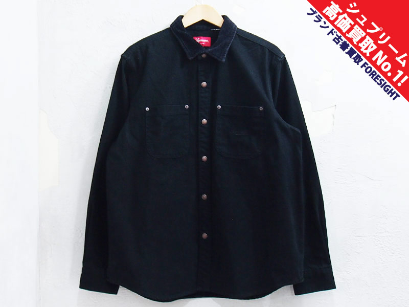 Supreme 'Script Canvas Snap Shirt'キャンバス シャツ スクリプト