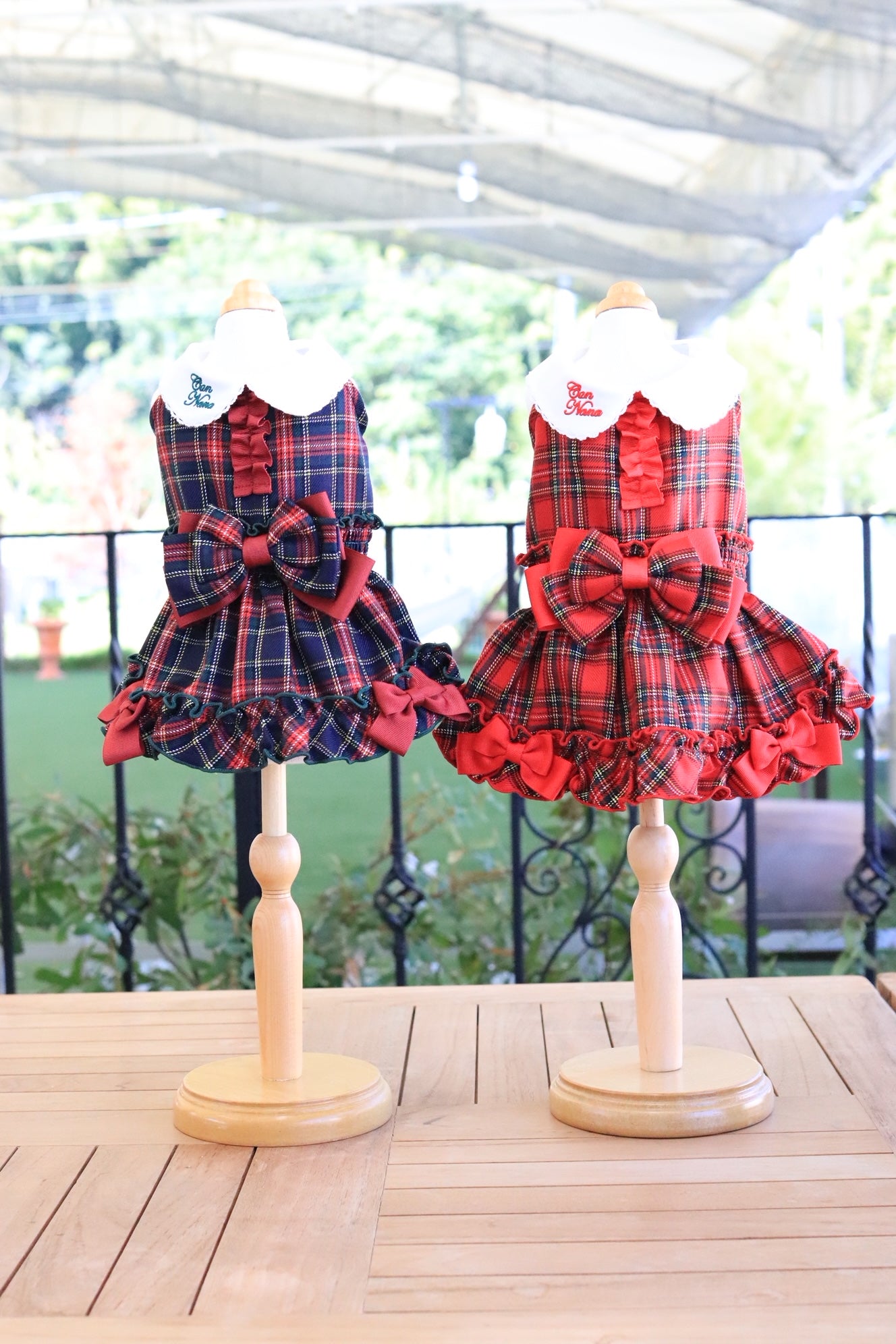 白襟タータンチェックワンピース – glee green garden online