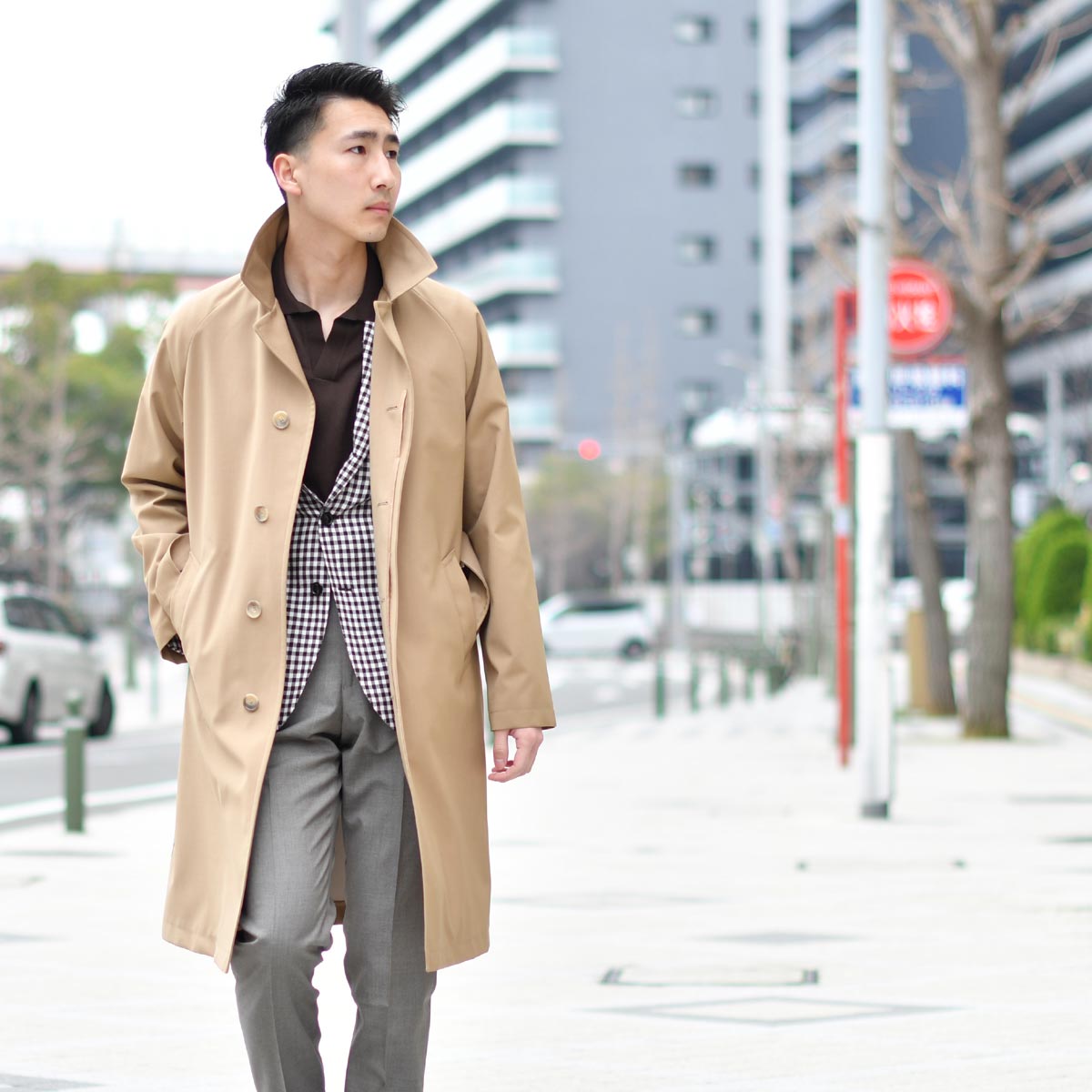 FINAL SALE】TAGLIATORE【タリアトーレ】バルカラーベルテッドコート