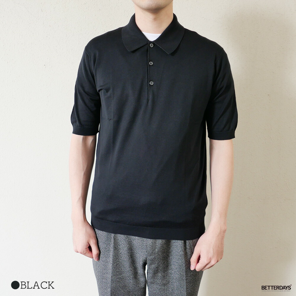 ニットポロシャツ ジョンスメドレー シーアイランドコットン EASY FIT
