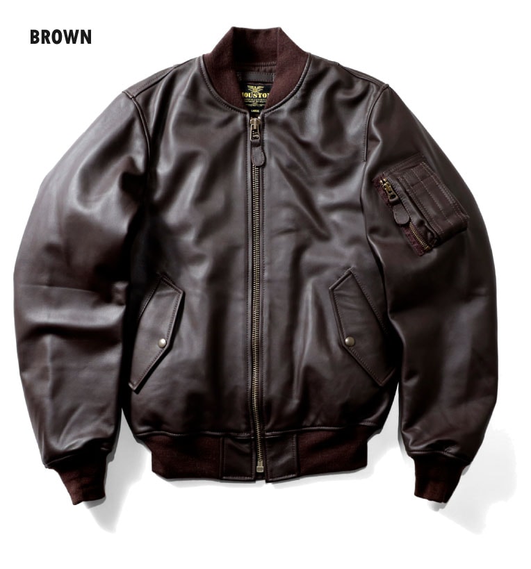 HOUSTON / ヒューストン 8191 SHEEP LEATHER MA-1 FLIGHT JACKET