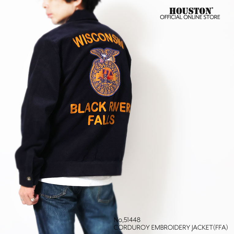 HOUSTON / ヒューストン 51448 CORDUROY EMBROIDERY JACKET (FFA