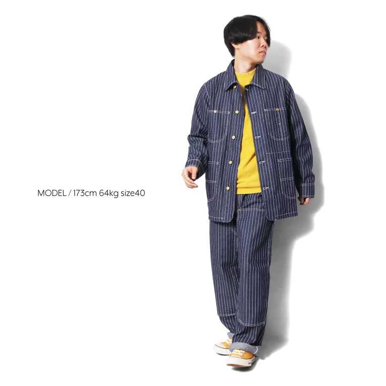 HOUSTON / ヒューストン 51548 WABASH DENIM RAILROAD COVERALL
