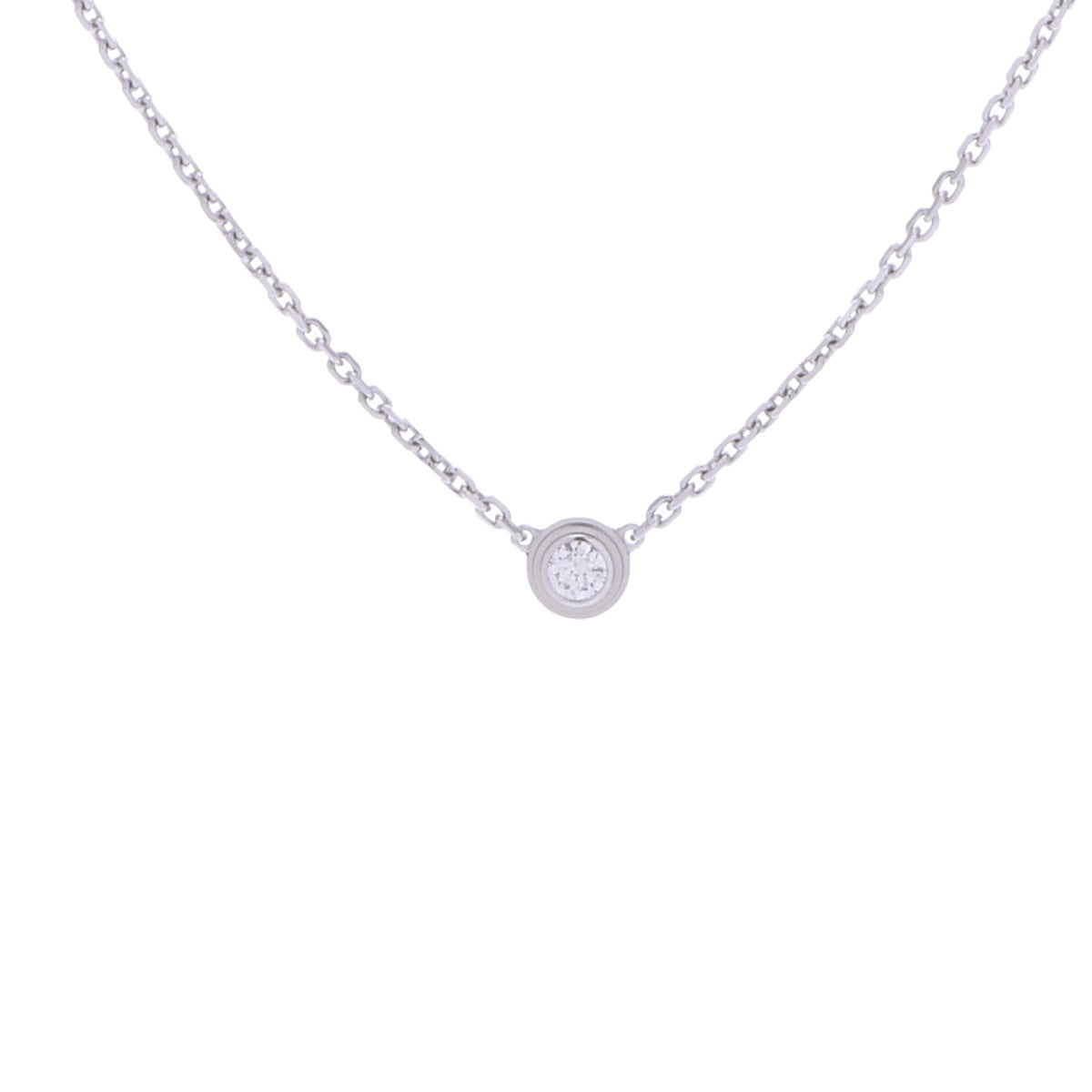 カルティエダムールネックレス XS レディース K18ホワイトゴールド